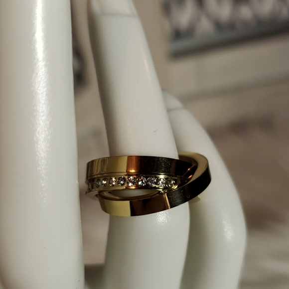 Vita Fede Jewelry - Vita Fede Cassio Pave Interlocking Ring Gold